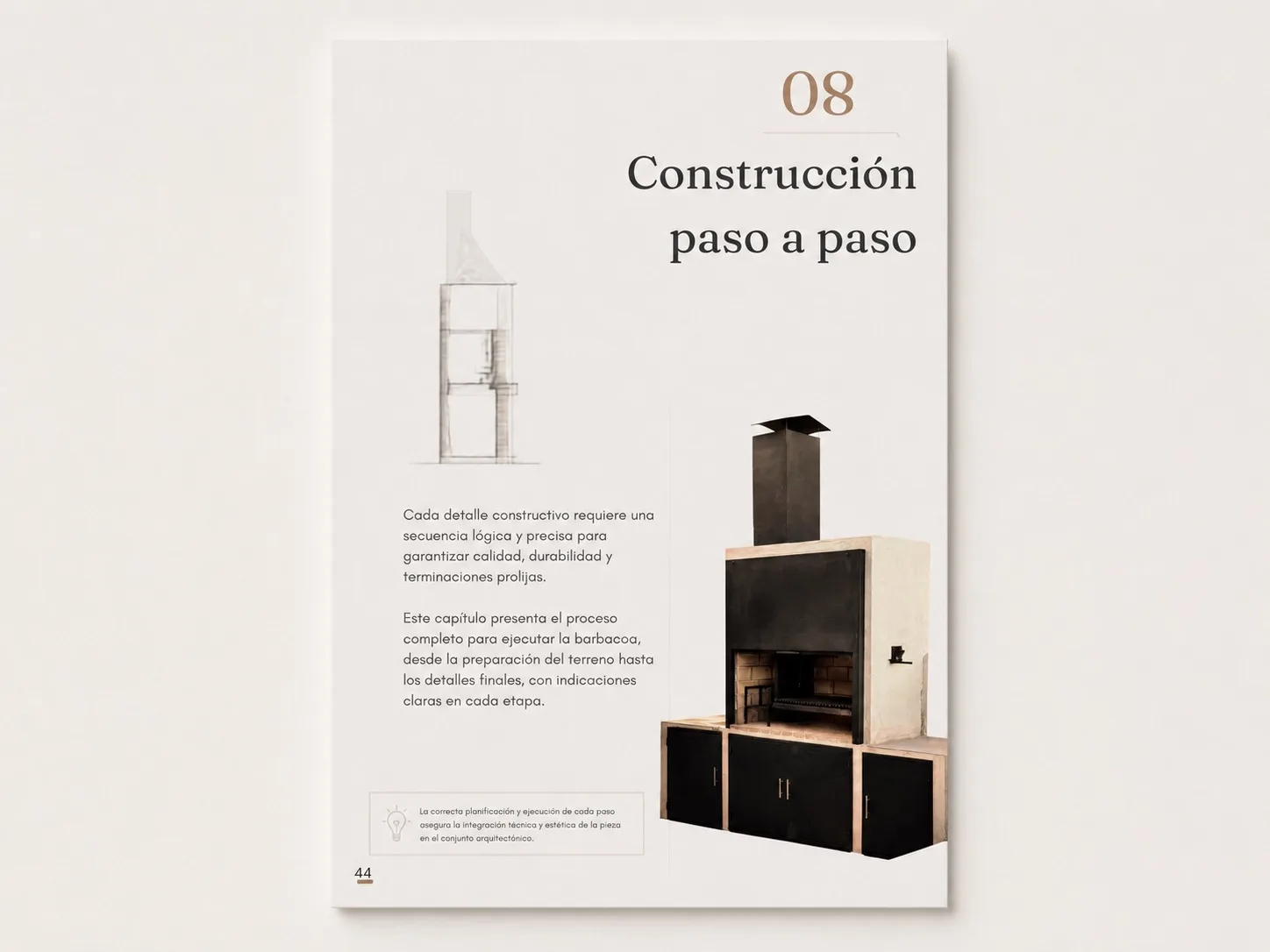 Página real de la sección Construcción paso a paso de la guía sobre barbacoas de obra